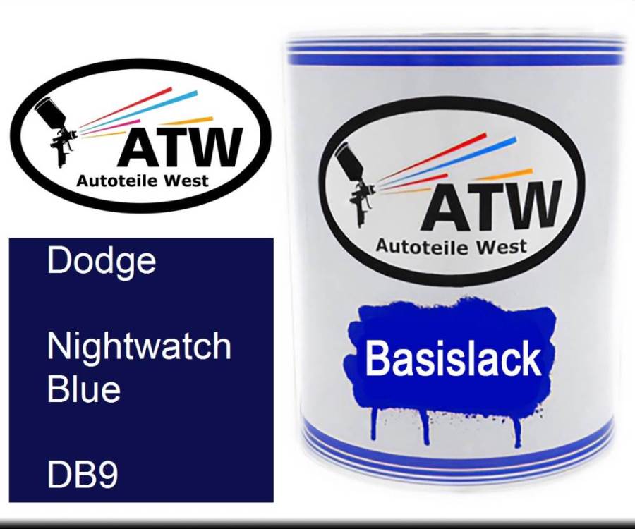 Dodge, Nightwatch Blue, DB9: 1L Lackdose, von ATW Autoteile West.